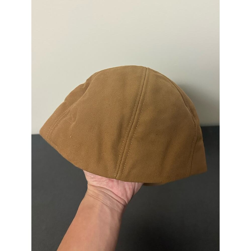 Vintage Carhartt S Tan Thermolite Ear Flap Winter Cap Quilted Lined Hat USA - Picture 5 of 10
